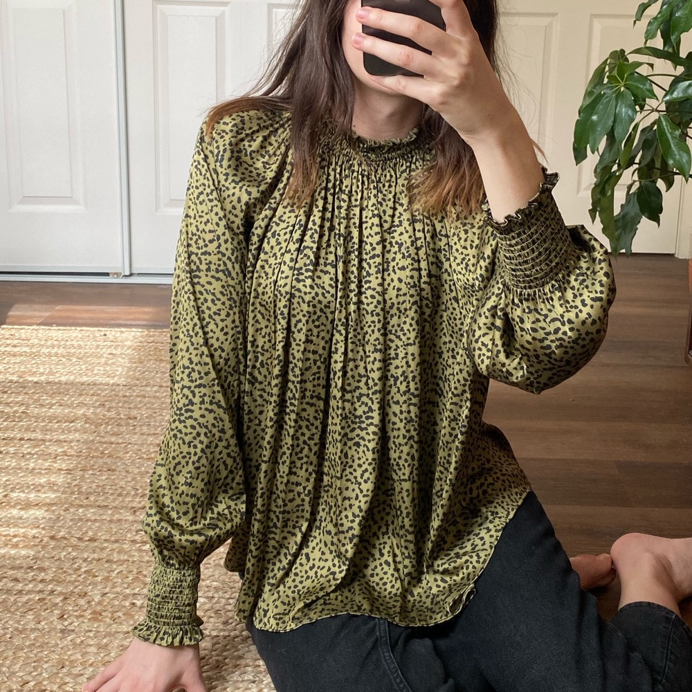 Animal print blouse